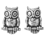 Sterling Silver Owl Earrings