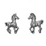 Sterling Silver Horse Earrings