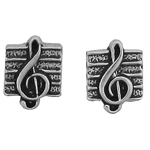 Sterling Silver Music Note Earrings